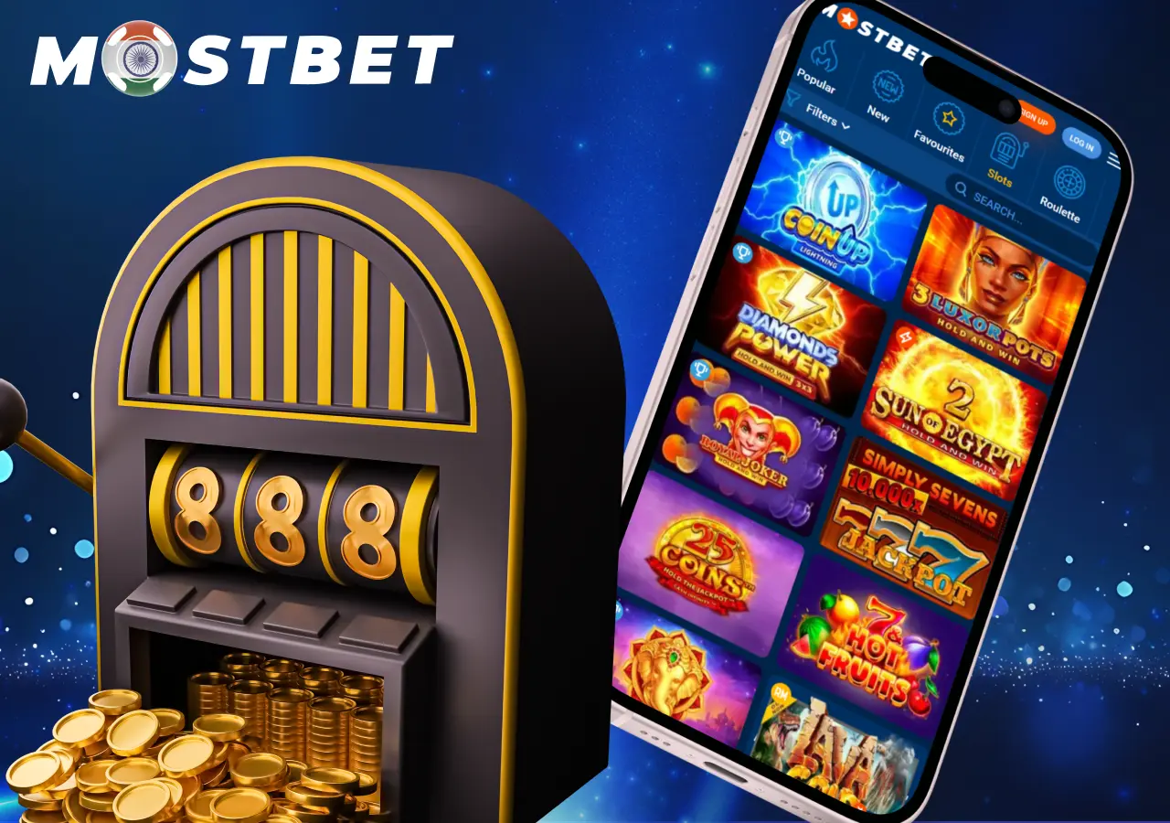 Slot machines at Mostbet: popular slots, providers, and RTP.