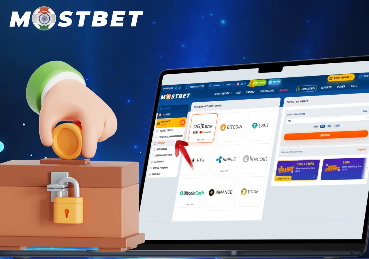 Deposit methods at Mostbet India: available options and transaction terms.